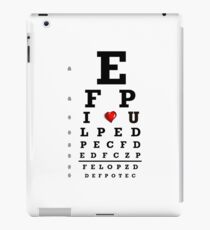 Eye chart optometry optometrist love Snellen vision iPad Case/Skin