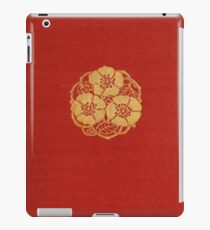 Red cloth book cover with gold border and flowers iPad Case/Skin