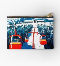 Vintage Stowe-Gondelwinterreiseski-Plakat Täschchen