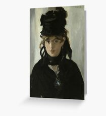 Berthe Morisot With a Bouquet of Violets by Edouard Manet Greeting Card