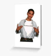 Young Barack Obama Greeting Card