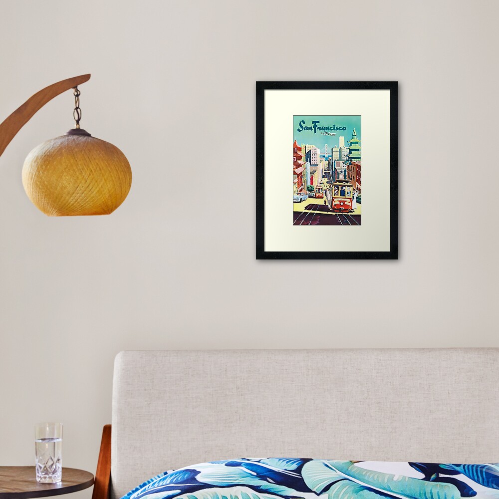 San Francisco - Vintage Travel Poster Framed Art Print
