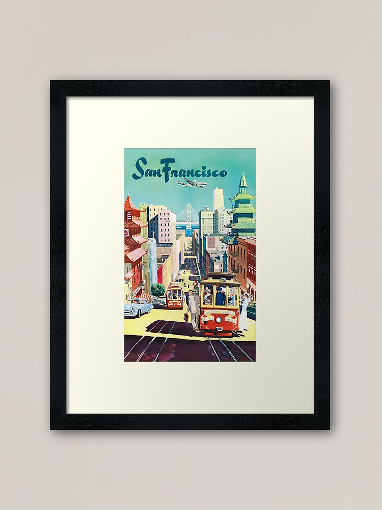 Alternate view of San Francisco - Vintage Travel Poster Framed Art Print
