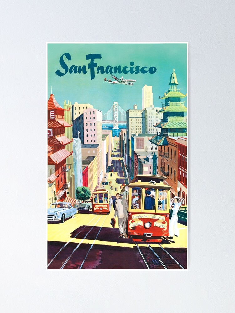 Alternate view of San Francisco - Vintage Travel Poster Poster