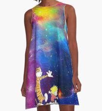 Calvin and Hobbes Nebula A-Line Dress