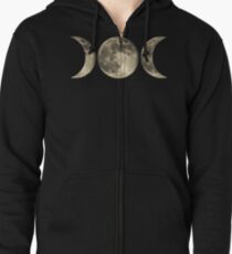 The triple moon Zipped Hoodie