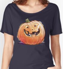 Pumpkin Spice Kitty Women's Relaxed Fit T-Shirt