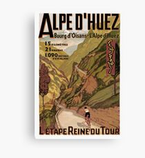 Vintage französische Schweizer Alpen Sport Fahrrad Poster Leinwanddruck