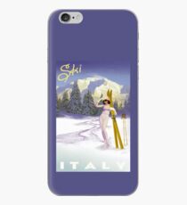Vintage Italian Ski sport poster, ski italy iPhone Case