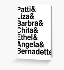 Broadway Divas (black) Greeting Card