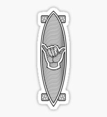 Longboard Skateboard Shaka Sticker