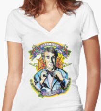 Bill Nye the Science Guy Women's Fitted V-Neck T-Shirt