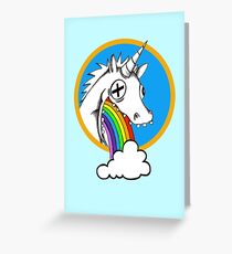 Drunk Unicorns Make Rainbows! Greeting Card