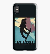 Snowboarding Betty at Mammoth, winter sport travel art iPhone Case