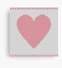 Heart knit Canvas Print