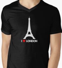 I Heart London Eiffel Tower - Joke T-Shirt Men's V-Neck T-Shirt