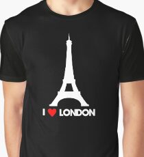 I Heart London Eiffel Tower - Joke T-Shirt Graphic T-Shirt