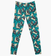 Magpies and Fairy Bread - Teal Leggings