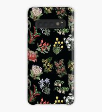 Native Flower Lino Print Case/Skin for Samsung Galaxy