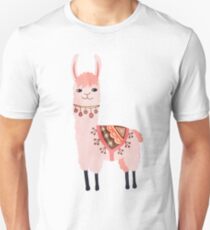 Cute Lama Sticker Unisex T-Shirt