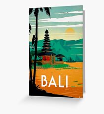BALI : Vintage Travel and Tourism Advertising Print Greeting Card