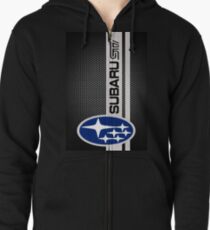 Sudadera con capucha y cremallera Logotipo de Subaru Sti