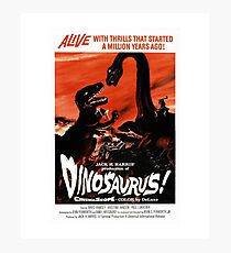 Dinosaur Halloween Monsters. Vintage Poster Photographic Print