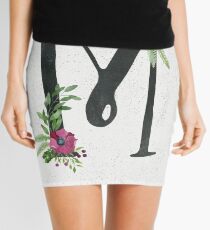 Minifalda Monograma M con corona floral