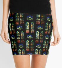 Stained Glass Windows - Sagrada Familia, Barcelona, Spain Mini Skirt