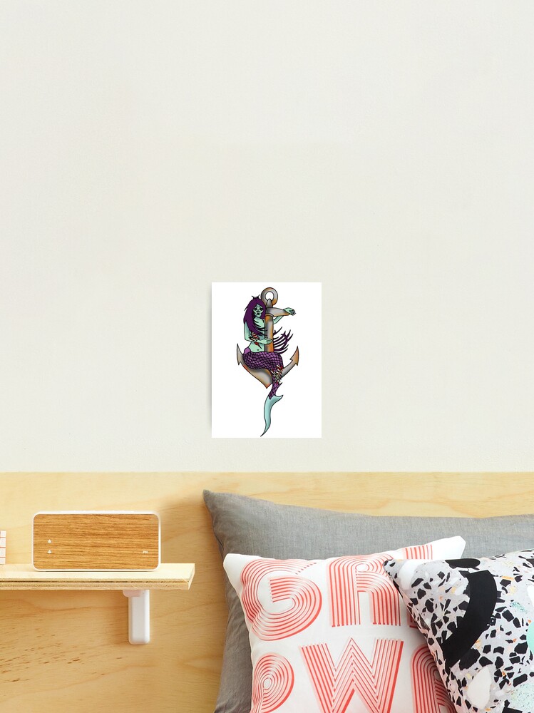Zombie Mermaid Photographic Print By Foxbudstudios Redbubble