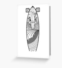 Longboard Sunset Greeting Card