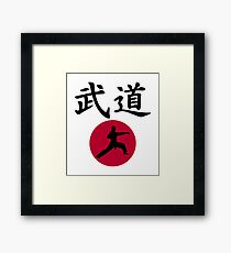 Budo Japanese Script Karate Fighter Design Framed Print
