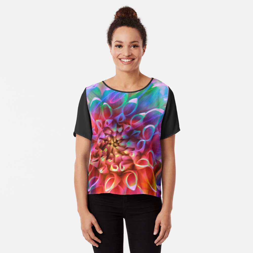 "Crosshairs of a Perpetual Doppler Shift" Chiffon Top