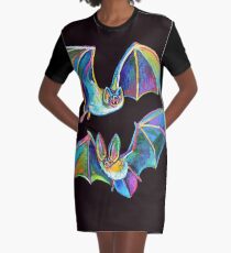 Halloween Bat Brüder T-Shirt Kleid