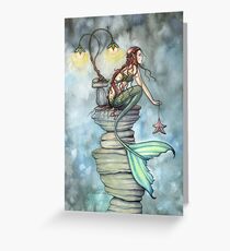 Mermaid's Perch Fantasy Mermaid Art by Molly Harrison Greeting Card