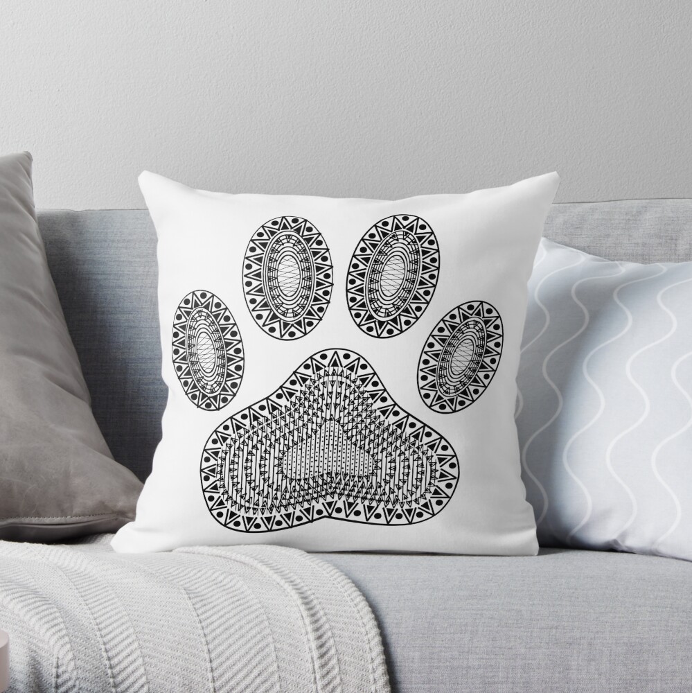 dog print throw pillows