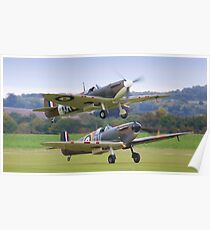 Spitfire Scamble Duxford Poster