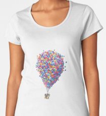 Camiseta premium de cuello ancho ARRIBA