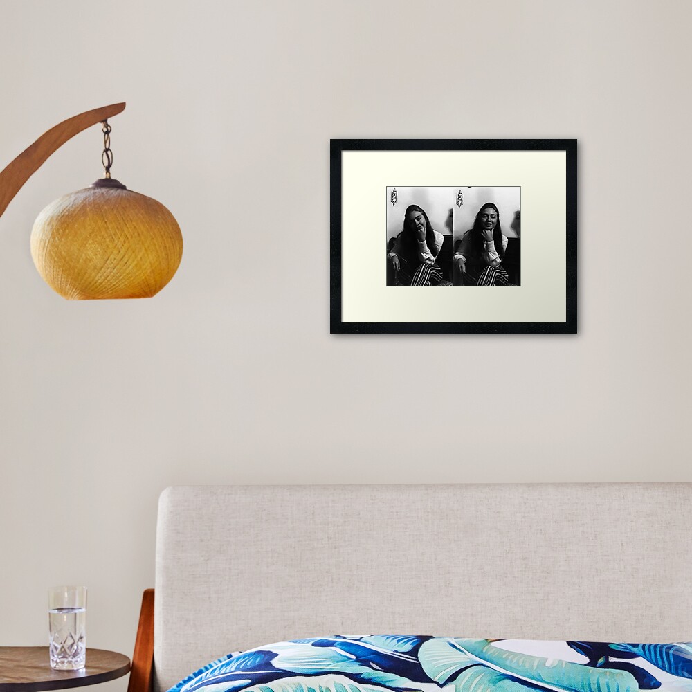 Young Hillary "70s Vintage" Framed Art Print
