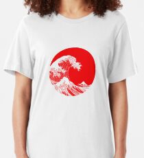 Hokusai, Kanagawa great wave Slim Fit T-Shirt