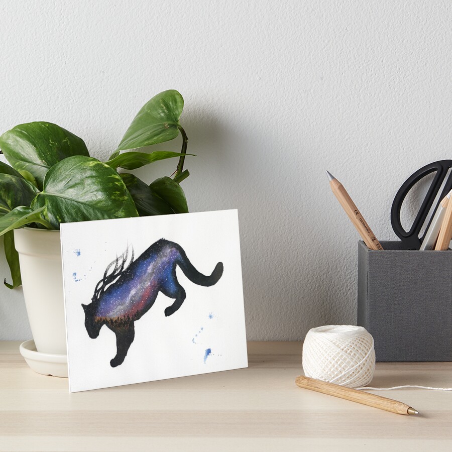 Sunset Aurora Panther. Art Board Print