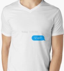 Text Message U up? Men's V-Neck T-Shirt