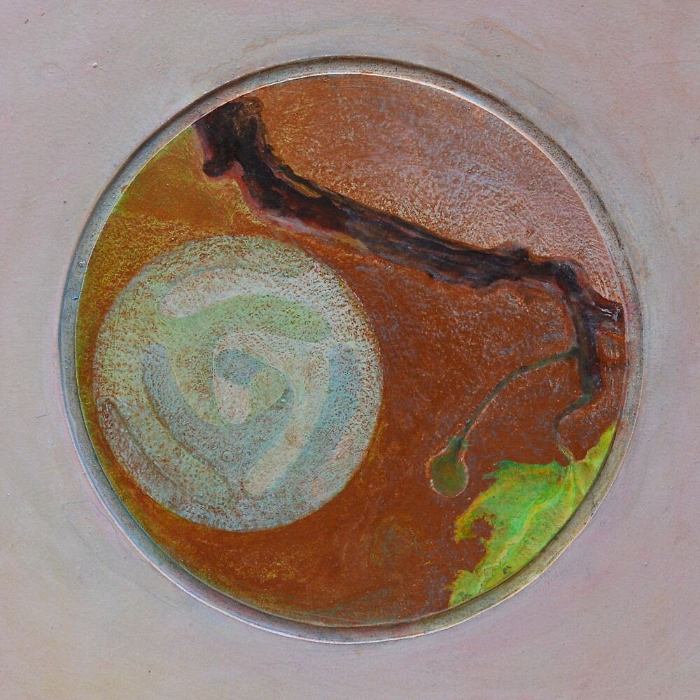 Mandala 1 - Moon And A Grape Stem by Nancy Mauerman
