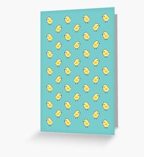 Busy Chicks - Aqua Greeting Card