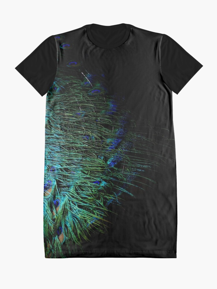 Alternate view of Peacock Feather Graphic T-Shirt Dress