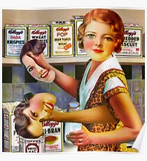 Post Vintage Dinner Lady. Poster