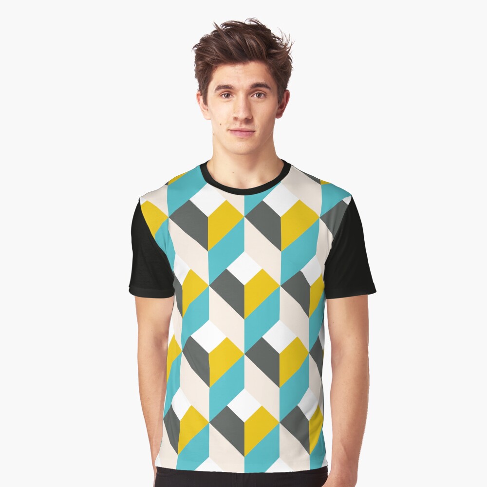 Geometric Pattern: Box: Bee Graphic T-Shirt