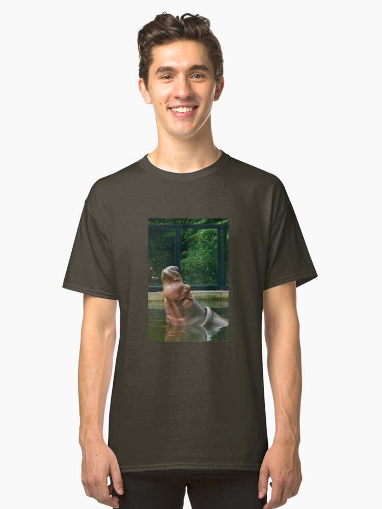 Alternate view of Happy Hippo - Aaaah... Life is good... Classic T-Shirt