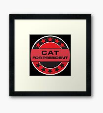 Cat For President Framed Print