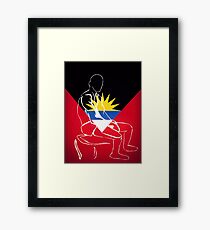 Custom Stencil Man (Antigua) Framed Print